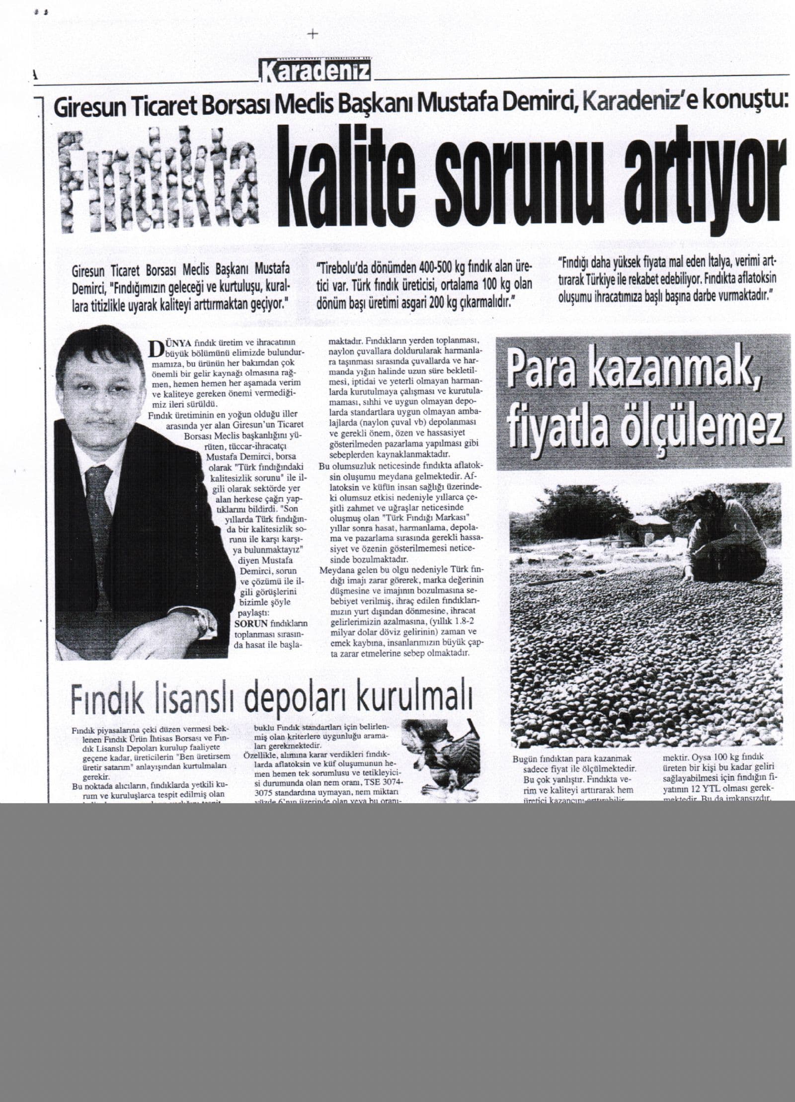 Koralla basın kupürü